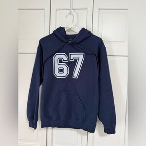 67 Dark Blue Hoodie Men’s Small